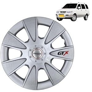 prigan wheel cover for tavera 15 inch silver wheel cap available in 1213141516 inch set of 4 pcs press fitting model- gtx silver-15