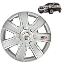 PRIGAN Wheel Cover for Terrano Silver Wheel Cover 16" for Terrano (Set of 4 Pcs) (Press Fitting) Model Name- GTX Silver 16