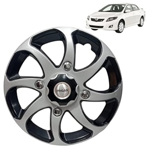 prigan wheel cover for toyota corolla old 15 inch black silver wheel cap available in 15 inch set of 4 pcs press fitting model- bolero reverse-15