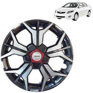 prigan wheel cover for toyota corolla old 15 inch grey silver wheel cap available in 121314151617 inch set of 4 pcs press fitting model- kia-gtline dc-15