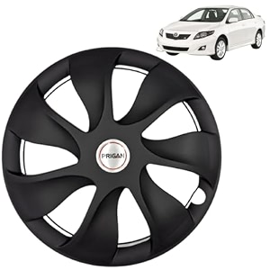 prigan wheel cover for toyota corolla old 15 inch black wheel cap available in 15 inch set of 4 pcs press fitting model- urban black-15