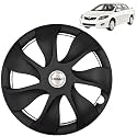 Prigan Wheel Cover for Toyota Corolla (Old) 15 Inch Black Wheel Cap (Available in 15 Inch) (Set of 4 Pcs) (Press Fitting) Model- Urban Black-15
