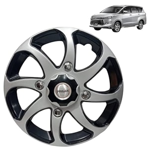 prigan wheel cover for toyota innova old 15 inch black silver wheel cap available in 15 inch set of 4 pcs press fitting model- bolero reverse-15