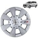 Prigan Wheel Cover for Toyota INNOVA Old 15 Inch Silver Wheel Cap (Available in 12,13,14,15,16 Inch) (Set of 4 Pcs) (Press Fitting) Model- GTX Silver-15