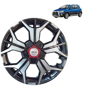 prigan wheel cover for toyota platinum etios 15 inch grey silver wheel cap available in 121314151617 inch set of 4 pcs press fitting model- kia-gtline dc-15