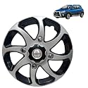 Prigan Wheel Cover for Toyota Platinum ETIOS 15 Inch Black Silver Wheel Cap (Available in 15 Inch) (Set of 4 Pcs) (Press Fitting) Model- Bolero Reverse-15
