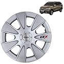 Prigan Wheel Cover for TRIBER 15 Inch Silver Wheel Cap (Available in 12,13,14,15,16 Inch) (Set of 4 Pcs) (Press Fitting) Model- GTX Silver-15
