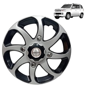 prigan wheel cover for tuv 15 inch black silver wheel cap available in 15 inch set of 4 pcs press fitting model- bolero reverse-15