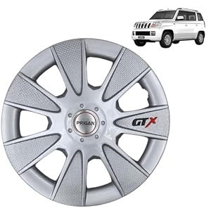 prigan wheel cover for tuv 15 inch silver wheel cap available in 1213141516 inch set of 4 pcs press fitting model- gtx silver-15