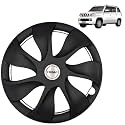 PRIGAN Wheel Cover for TUV 15 Inch Black Wheel Cap (Available in 15 Inch) (Set of 4 Pcs) (Press Fitting) Model- Urban Black-15