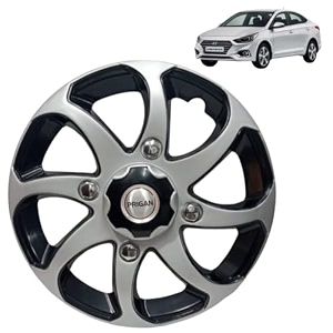 prigan wheel cover for verna 15 inch black silver wheel cap available in 15 inch set of 4 pcs press fitting model- bolero reverse-15