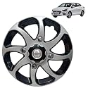 PRIGAN Wheel Cover for Verna 15 Inch Black Silver Wheel Cap (Available in 15 Inch) (Set of 4 Pcs) (Press Fitting) Model- Bolero Reverse-15