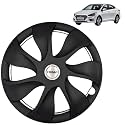PRIGAN Wheel Cover for Verna 15 Inch Black Wheel Cap (Available in 15 Inch) (Set of 4 Pcs) (Press Fitting) Model- Urban Black-15