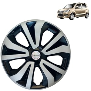prigan wheel cover for wagonr vxi only 14 inch black silver wheel cap available in 14 inch set of 4 pcs press fitting model- tgo-t1-dc-14