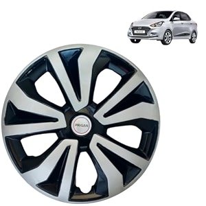 prigan wheel cover for xcent 14 inch black silver wheel cap available in 14 inch set of 4 pcs press fitting model- tgo-t1-dc-14