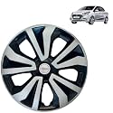 Prigan Wheel Cover for XCENT 14 Inch Black Silver Wheel Cap (Available in 14 Inch) (Set of 4 Pcs) (Press Fitting) Model- TGO-T1-DC-14