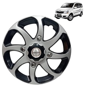prigan wheel cover for xylo 15 inch black silver wheel cap available in 15 inch set of 4 pcs press fitting model- bolero reverse-15