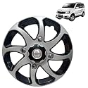 Prigan Wheel Cover for Xylo 15 Inch Black Silver Wheel Cap (Available in 15 Inch) (Set of 4 Pcs) (Press Fitting) Model- Bolero Reverse-15