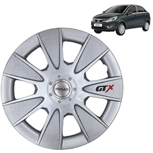 prigan wheel cover for zest 15 inch silver wheel cap available in 1213141516 inch set of 4 pcs press fitting model- gtx silver-15