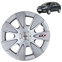 Prigan Wheel Cover for Zest 15 Inch Silver Wheel Cap (Available in 12,13,14,15,16 Inch) (Set of 4 Pcs) (Press Fitting) Model- GTX Silver-15
