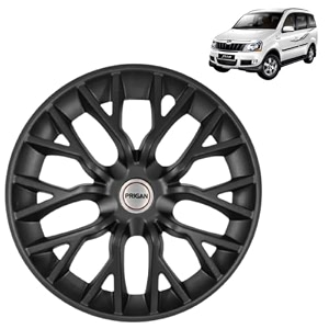 prigan xylo matte black wheel cover 1534 for xyloset of 4 pcs press fitting model- phantom_black_15