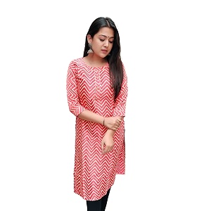 Prijam Traditional Straight Long Kurti Mashru Leriya