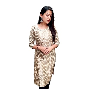 Prijam Traditional Straight Long Kurti Mashru Leriya