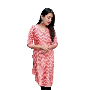 Prijam Traditional Straight Long Kurti Mashru Leriya