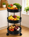 PRIKAP ENTERPRISE 3 Tier Multipurpose Round Storage