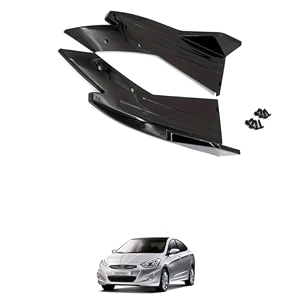 car rear bumper lip protector universal glossy black sporty spoiler amp side skirt styling anti-scratch guard for enhanced aerodynamics 1 pair compatible with a-ccent