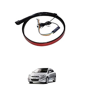 carbon finish trimmable car spoiler car lip spoiler with dual adhesive tape compatible with a-ccent