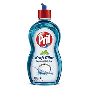 pril kraft mint liquid dishwash gel -750ml -malodour removal specialist  insta clean  suitable for cleaning non-veg cooked utensils or strong smelling food was served  zero white residue  packaging may vary