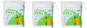 prima baby cotton pads soft and gentle chemical-free cotton - 180 pieces