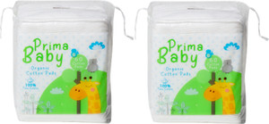 prima baby cotton pads soft and gentle chemical-free cotton - 180 pieces