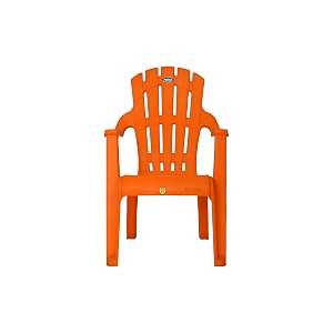 prima baby plastic chair 124 modern and comfortable with backrest for study  play  desk  kids with arms for homeschooldining for 2 to 6 years age set of 1 orange