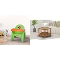 Prima Detachable Baby Desk Plastic Chair 130 High Eating Feeding Booster Seat with Tray Green 5008 Center Trolley Coffee Table Tea Teapoy for Home Office Outdoor Sandalwood