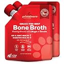 Grass-Fed Beef Bone Broth for Dogs &Cats, Mobility Formula w/Collagen Peptides to Help Support Hip & Joints, Digestion, Skin & Coat and Hydration, Human Grade, Made in USA. Beef 2 Pack