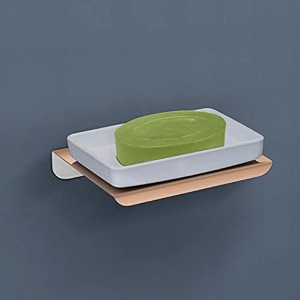 primax stainless steel with abs material soap dishholderstandtray for bathroom and kitchen bathroom accessories - wall mountrose gold finish