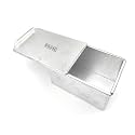 Prime Bakers And Moulders Rectangular Tin Sandwich Bread Mould Loaf Tin Box With Cover (250 Gm) - Silver
