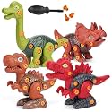 PRIME DEALS Branded Take Apart Dinosaur Toys, Pack of 4 Dinosaurs with Screwdrivers, Dino Kids Building Learning Toys, STEM Toy for Boys and Girls (DIY Big Dino Pack of 4)