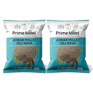 prime millet for good health organic jowar idli rava  premium sorghum millet idli mix  high fiber superfood  gluten free healthy breakfast ingredient  supports healthy digestion  natural unpolished jowar rava  ancient grain nutrition 1000 gram