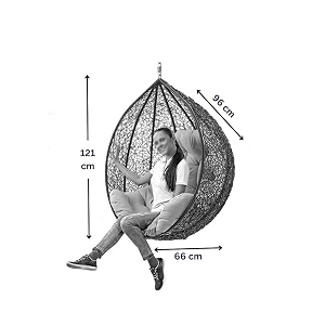 hammock swing chair without stand for home hanging swings for indoor outdoor home patio yard balcony garden brown