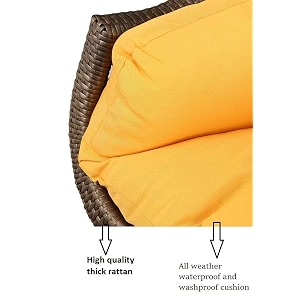 hammock swing chair without stand for home hanging swings for indoor outdoor home patio yard balcony garden golden