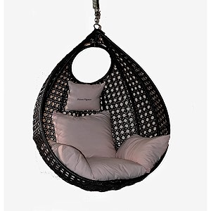 hammock swing chair without stand for home hanging swings for indoor outdoor home patio yard balcony garden black iron