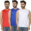 PRIME PLUS Pack of 3 Sando Men Sports Gym Vest Combo (95) Men Vest