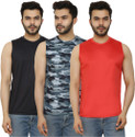 PRIME PLUS Pack of 3 Sando Men Sports Gym Vest Combo (117) Men Vest