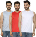 PRIME PLUS Pack of 3 Sando Men Sports Gym Vest Combo (258) Men Vest