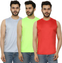 PRIME PLUS Pack of 3 Sando Men Sports Gym Vest Combo (249) Men Vest
