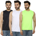 PRIME PLUS Pack of 3 Sando Men Sports Gym Vest Combo (62) Men Vest