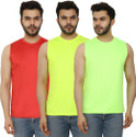 PRIME PLUS Pack of 3 Sando Men Sports Gym Vest Combo (51) Men Vest